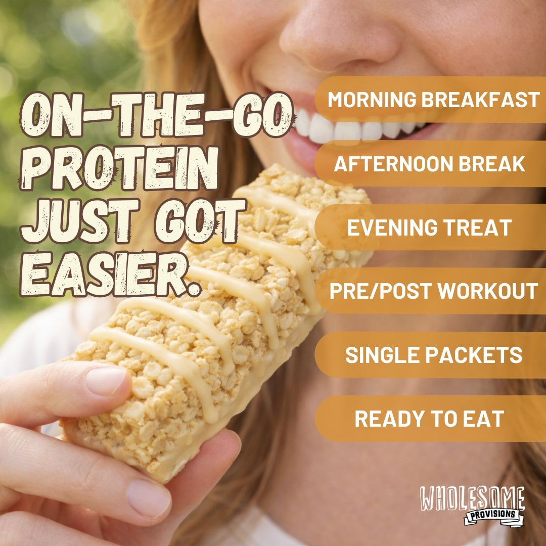 Lemon Glaze Protein Rice Crispy Treats - 15g Protein, Low Carb 4g Net, High Fiber, Soft & Chewy