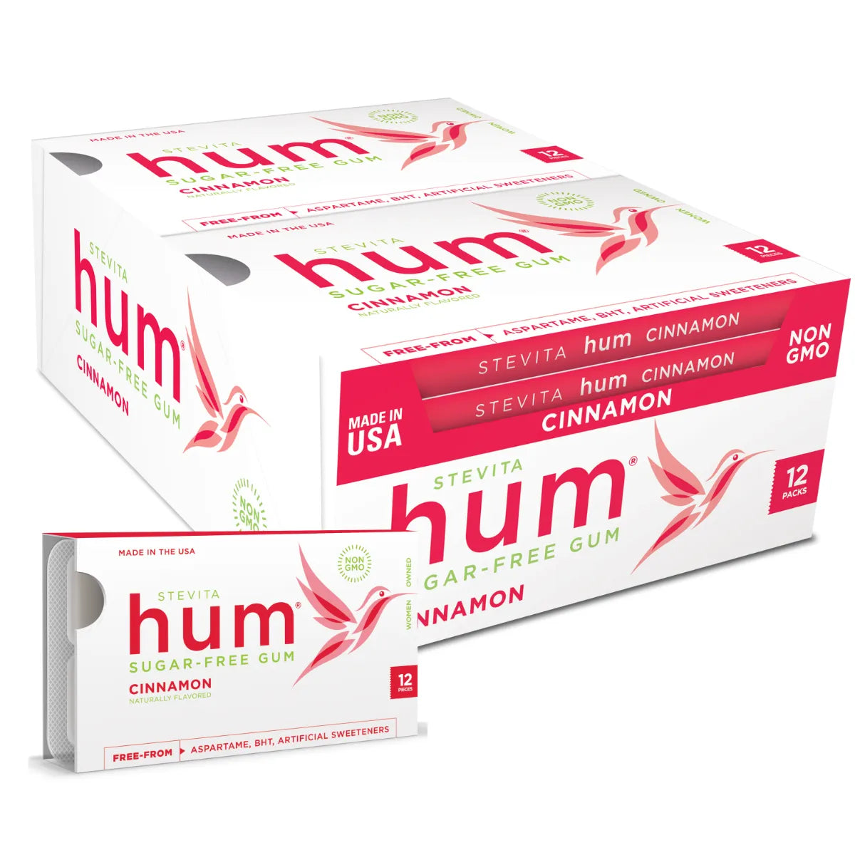 Aspartame Free Chewing Gum, Keto-Friendly Gum With Cinnamon Flavor - Supports Oral Health!