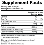 Omega-3 EPA 180mg + DHA 120mg