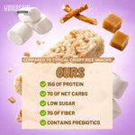 Salted Toffee Protein Rice Crispy Treats - 15g Protein, Low Carb 4g Net, High Fiber, Soft & Chewy