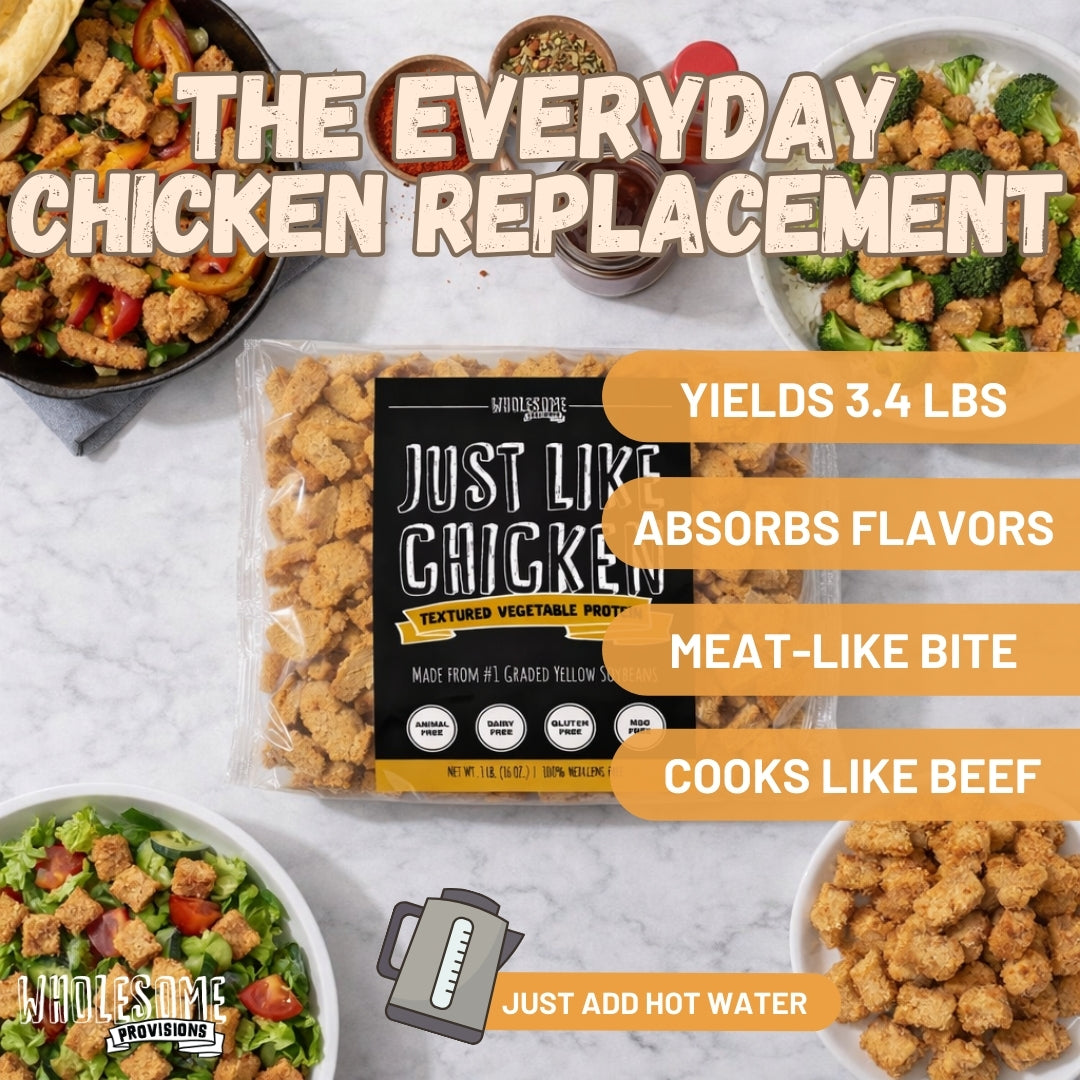 Just Like Chicken - Premium Vegan Meat Substitute, 1 lb.