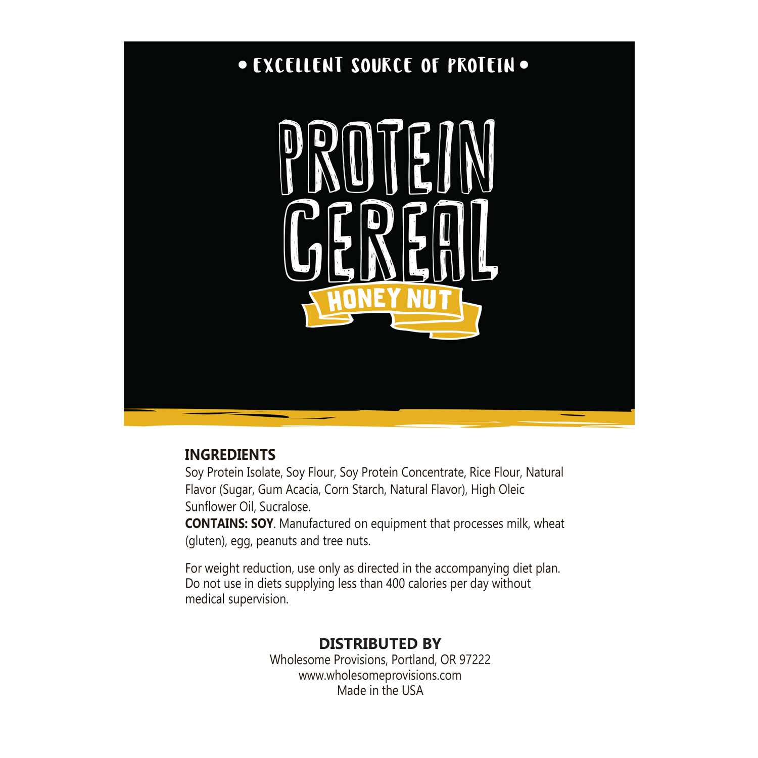 Honey Nut Protein Cereal - High Protein & Fiber, Low Carb