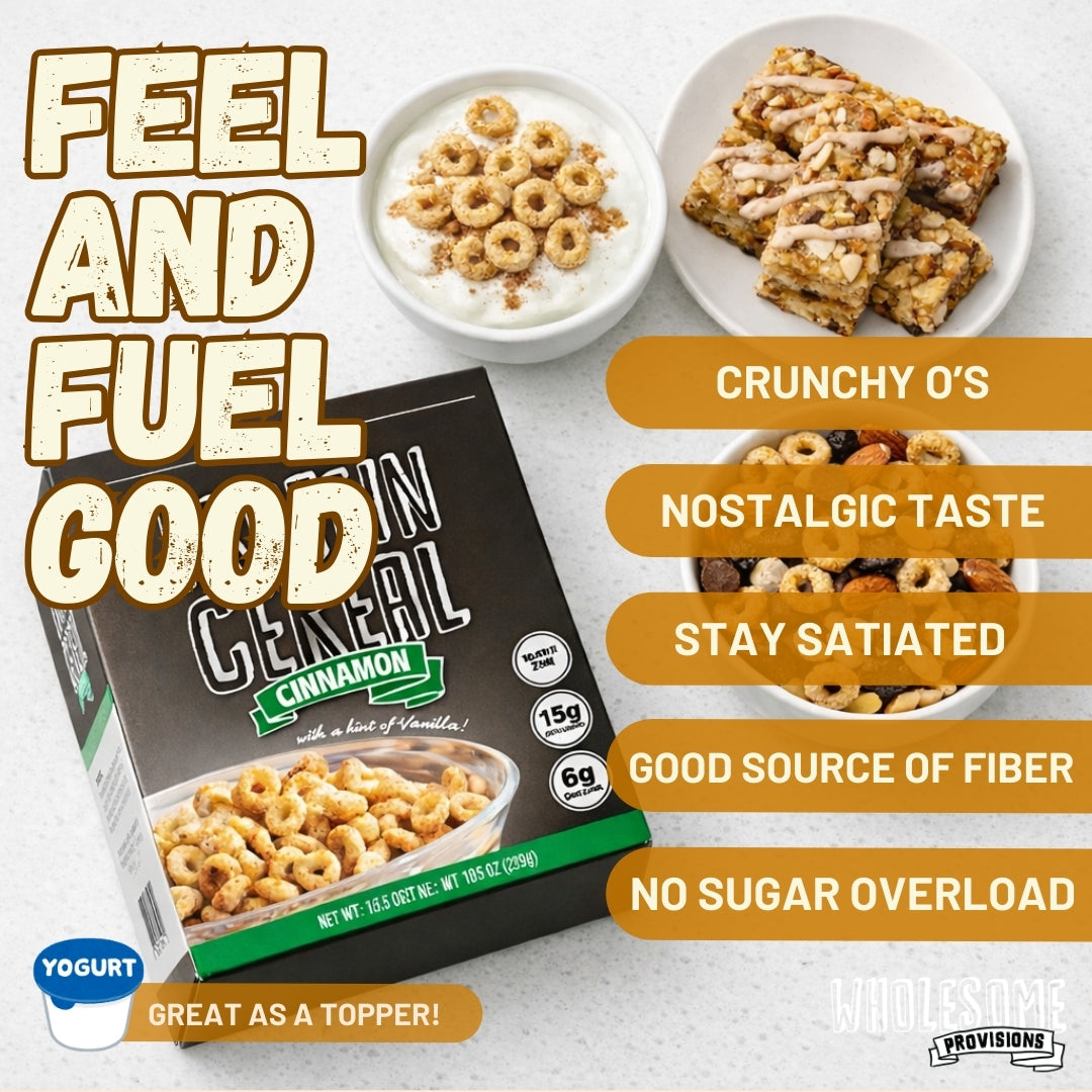 Cinnamon Protein Cereal - High Protein & Fiber, Low Carb