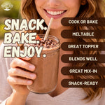 Sugar Free Chocolate Chips - Stevia Sweetened, Keto-Friendly, Vegan, Non-GMO, 12 oz.