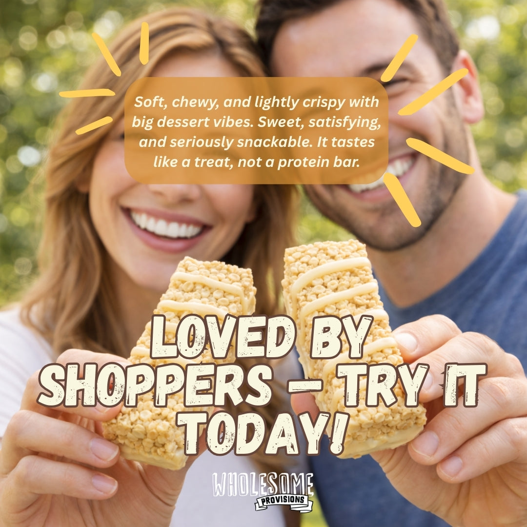 Lemon Glaze Protein Rice Crispy Treats - 15g Protein, Low Carb 4g Net, High Fiber, Soft & Chewy