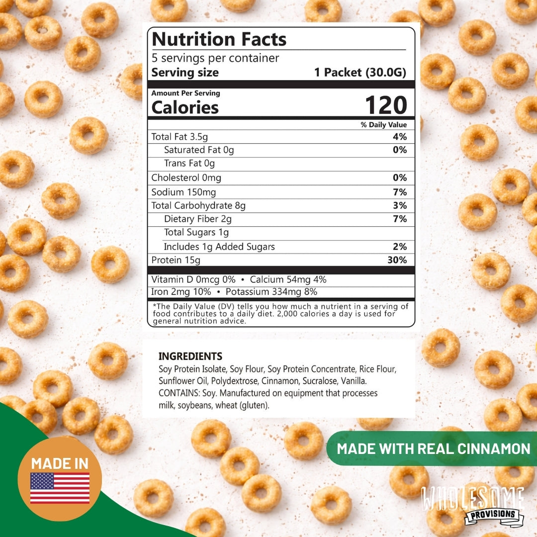 Cinnamon Protein Cereal - High Protein & Fiber, Low Carb