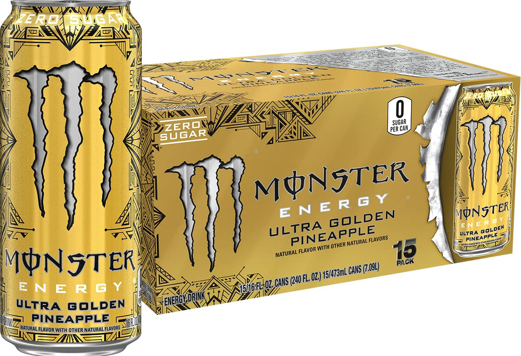 Monster Energy Zero Ultra, Sugar Free Energy Drink, 16 Ounce (Pack of 15)