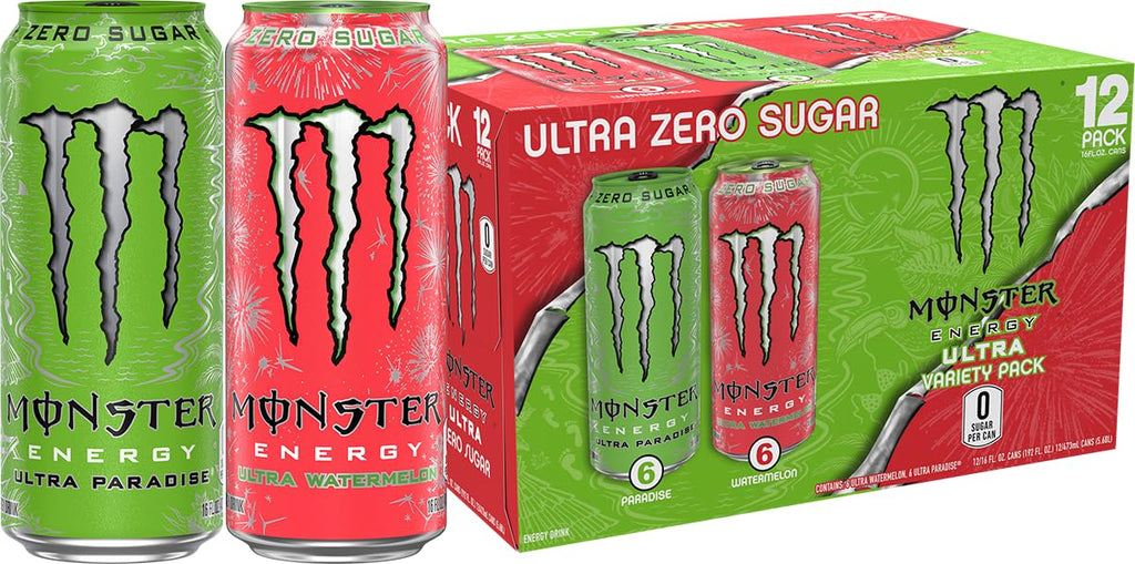 Monster Energy Zero Ultra, Sugar Free Energy Drink, 16 Ounce (Pack of 15)