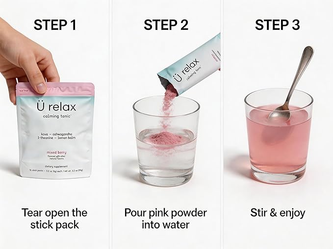 U Relax Calming Tonic Mixed Berry Drink – Relaxation & Stress Support Beverage