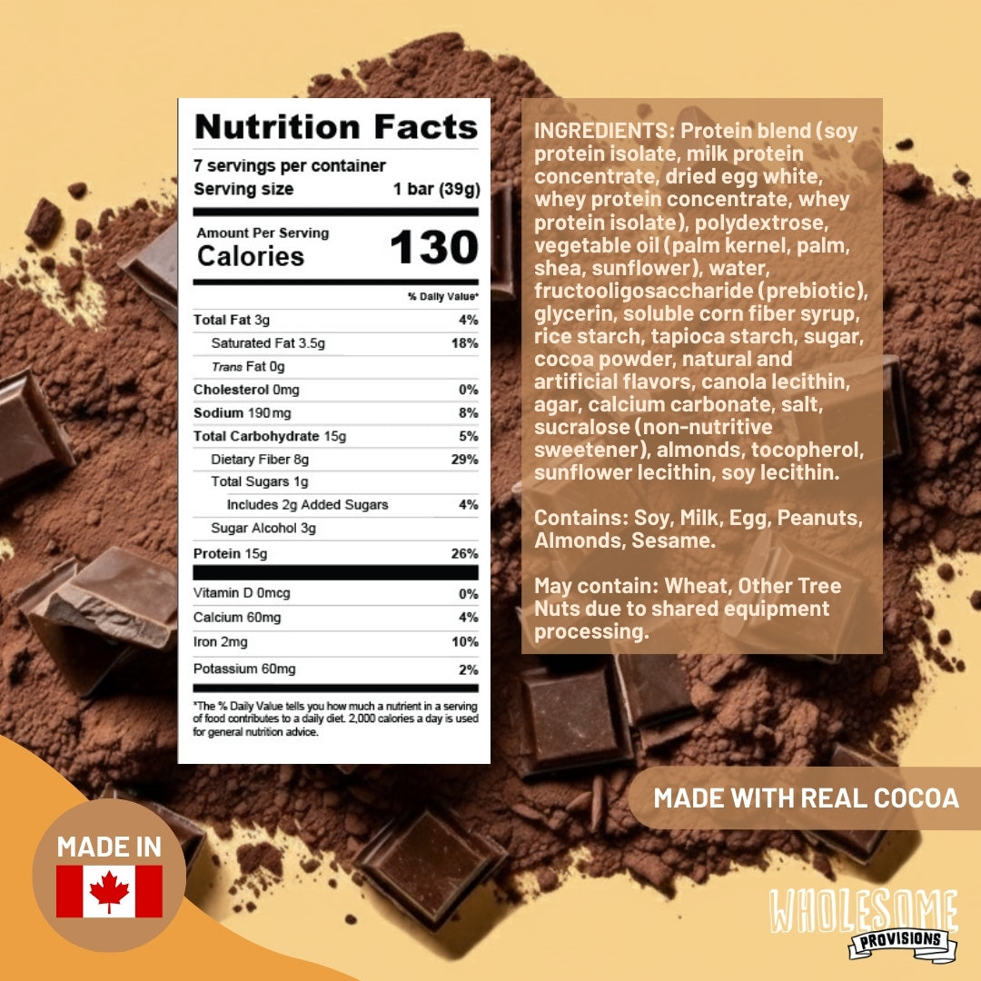 Chocolate Vanilla Protein Rice Crispy Treats - 15g Protein, Low Carb 3g Net, High Fiber, Soft & Chewy