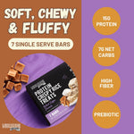 Salted Toffee Protein Rice Crispy Treats - 15g Protein, Low Carb 4g Net, High Fiber, Soft & Chewy