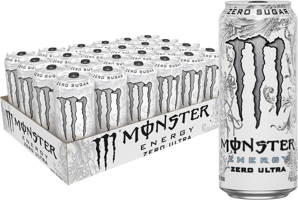 Monster Energy Zero Ultra, Sugar Free Energy Drink, 16 Ounce (Pack of 15)