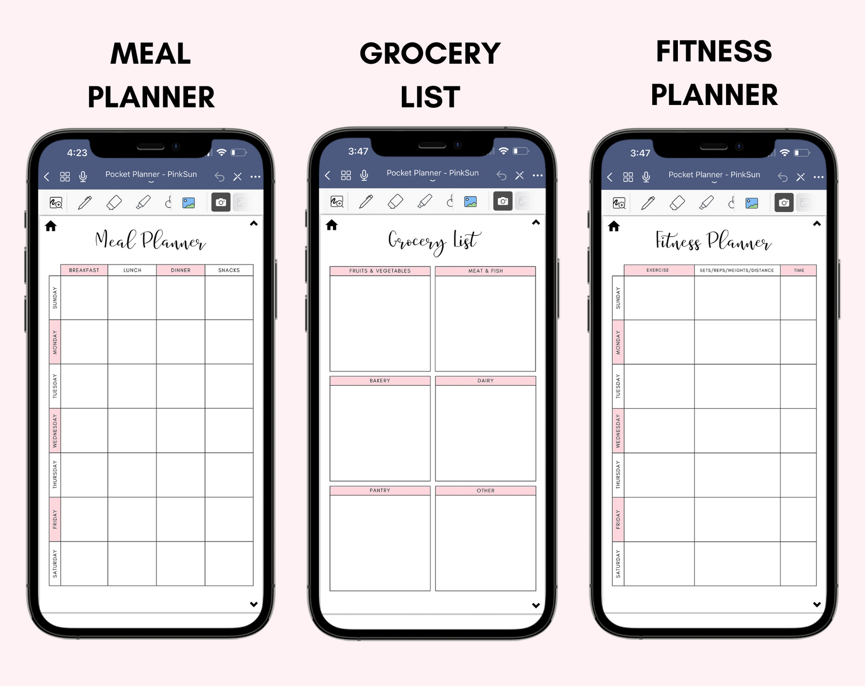 Digital Phone Planner Bundle