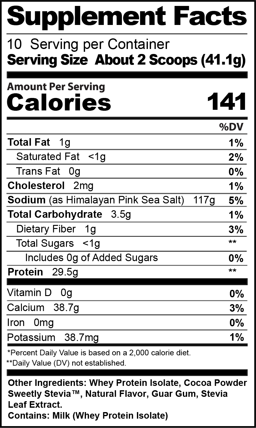 Whey Protein Isolate | 10-Serving Bag | Deep Chocolate