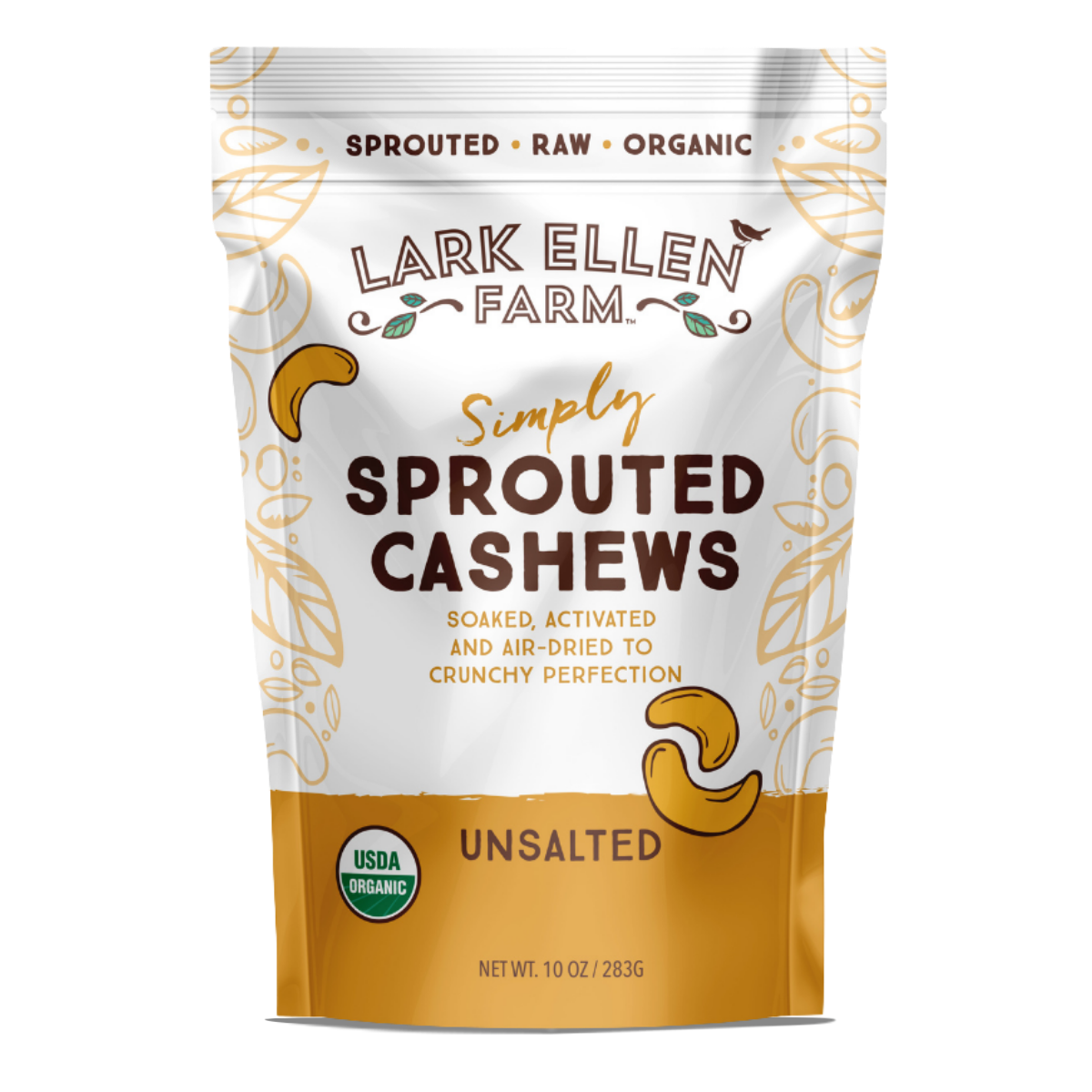 Cashews Unsalted, Sprouted Organic Snack