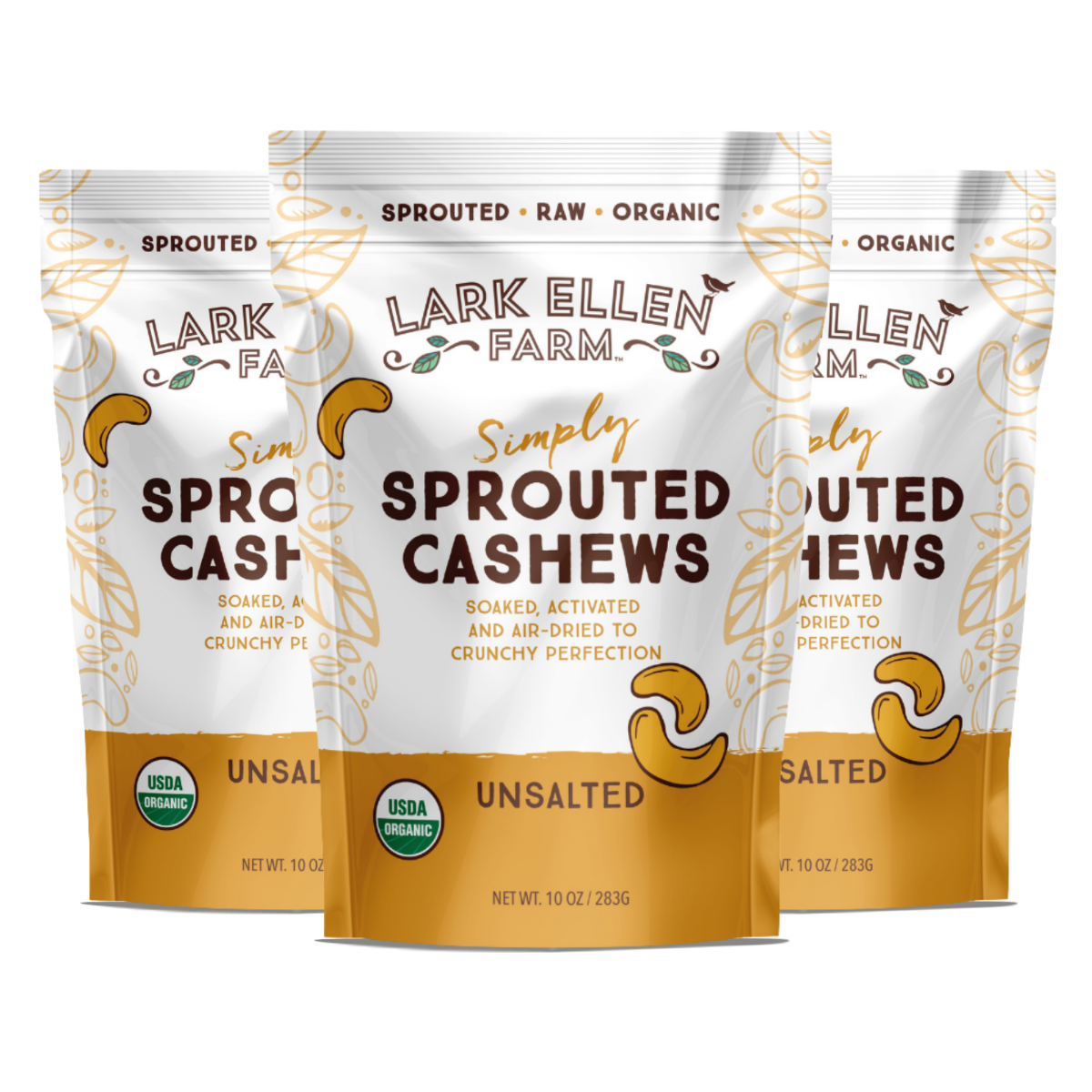 Cashews Unsalted, Sprouted Organic Snack