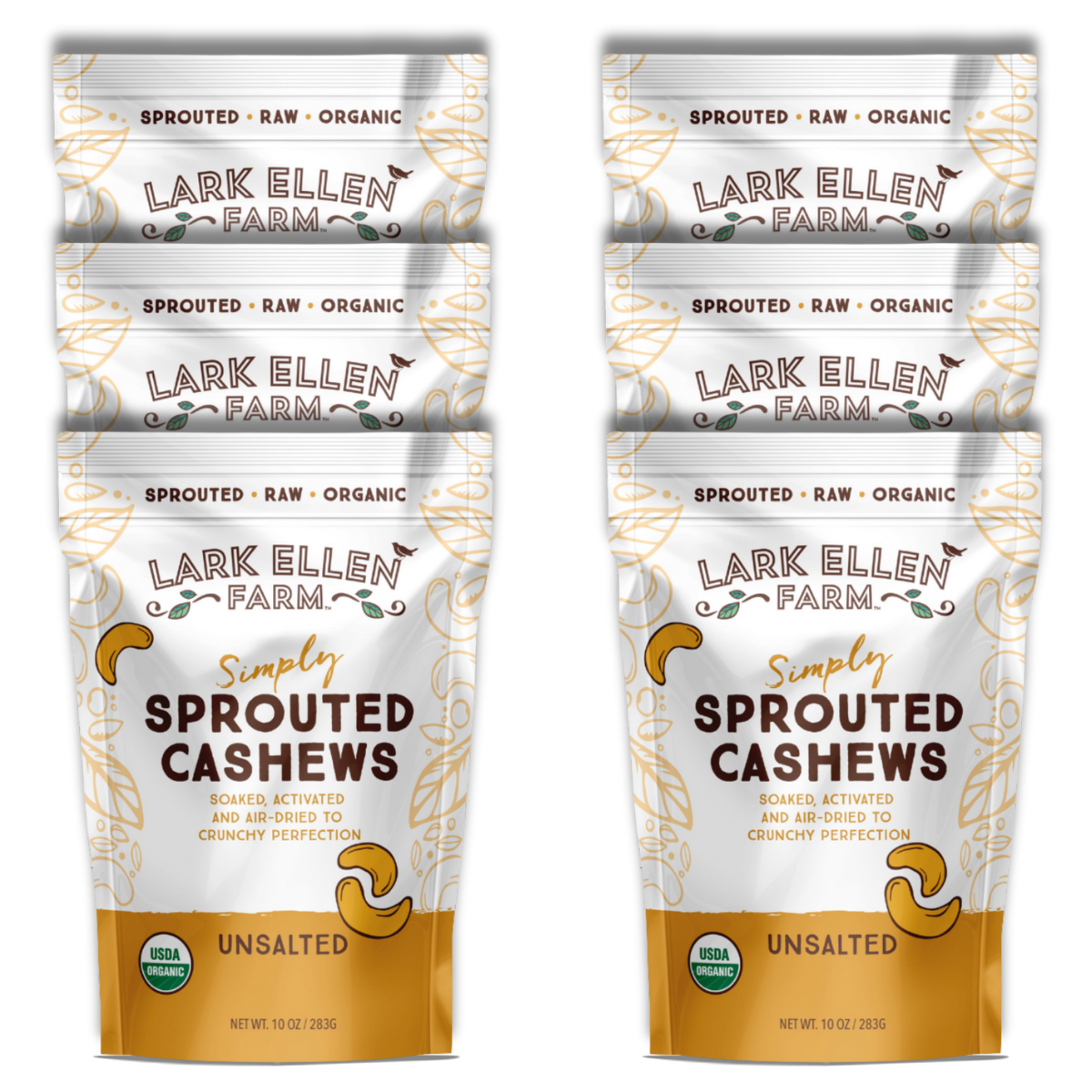 Cashews Unsalted, Sprouted Organic Snack