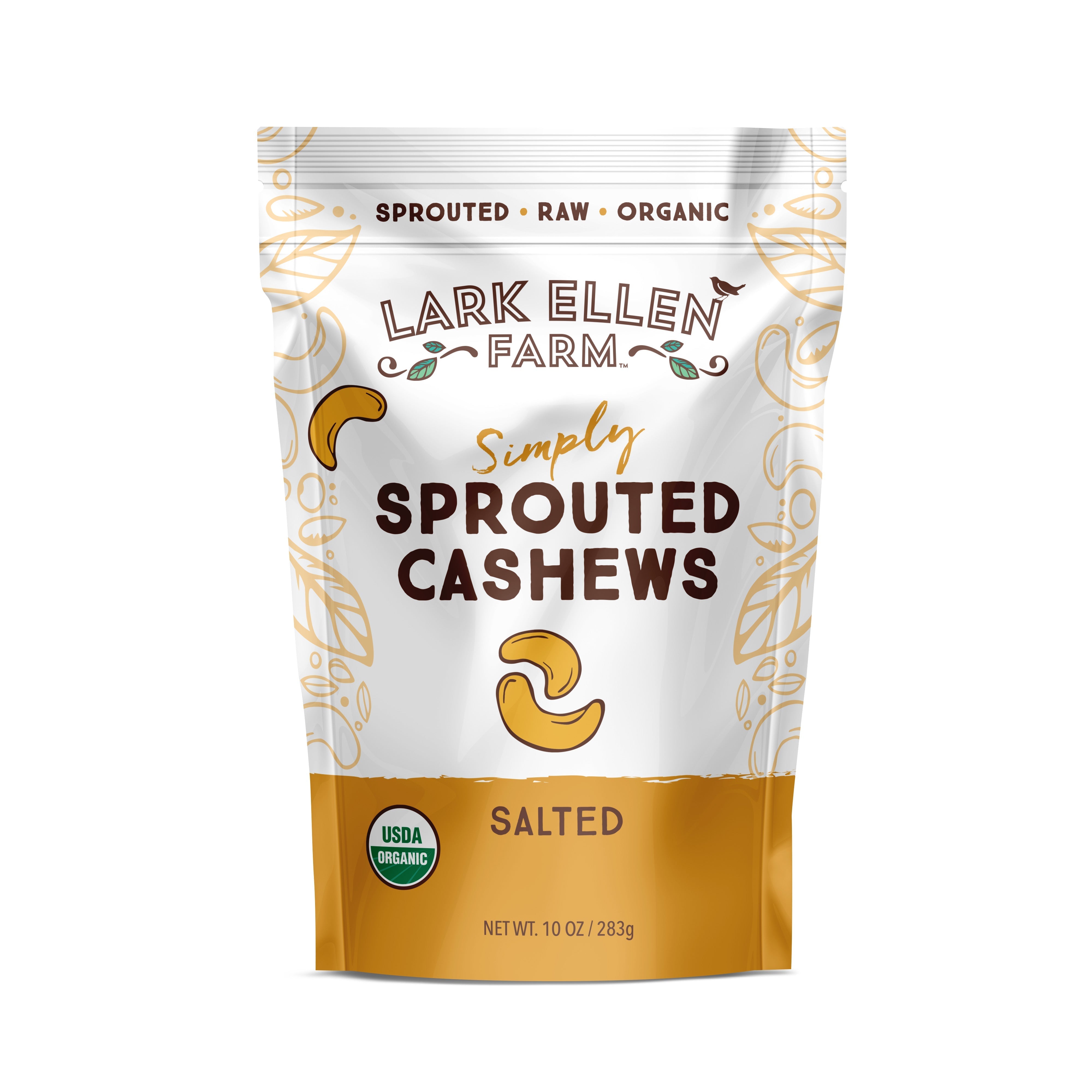 Lightly Salted - Organic Sprouted Cashews 10.00% Snack