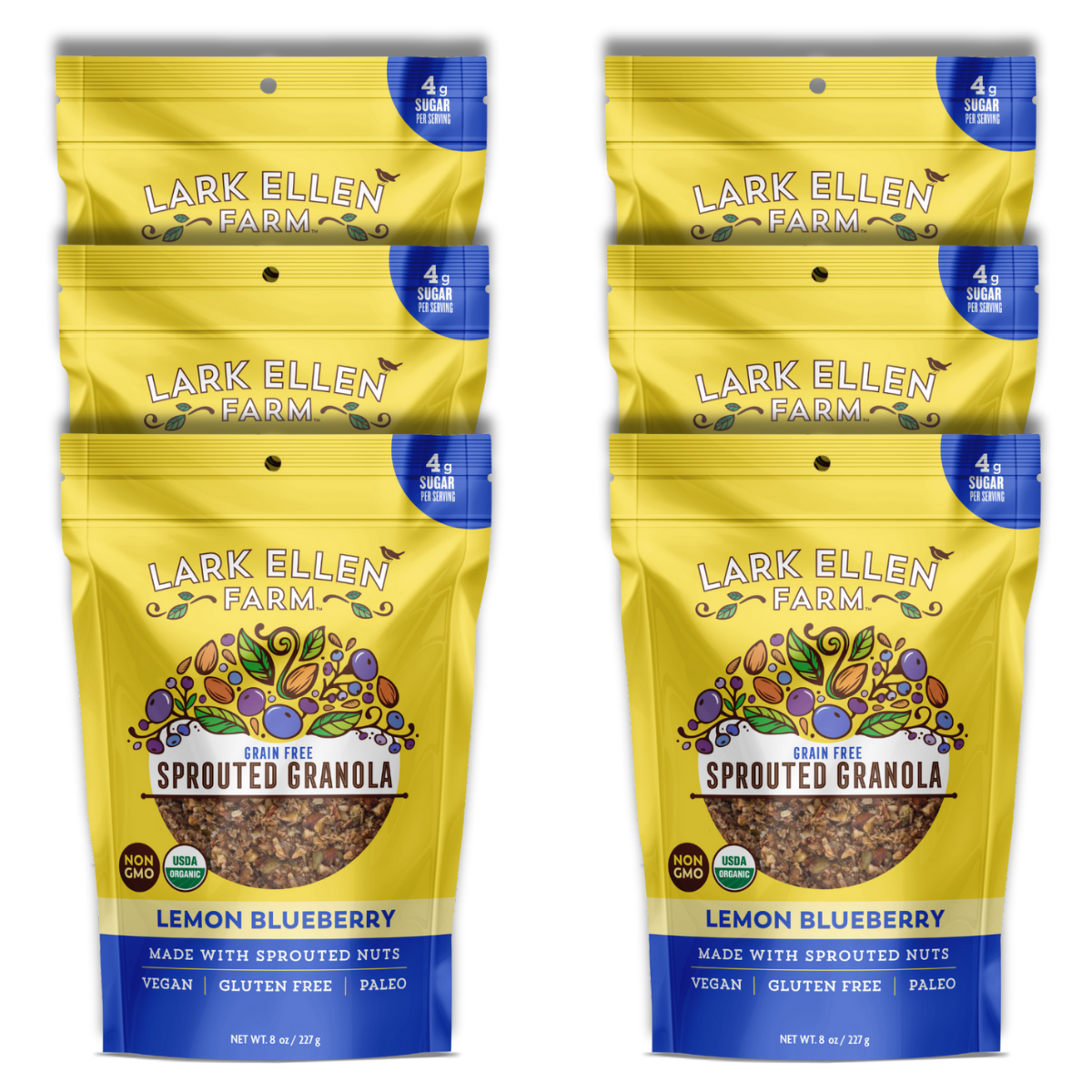 Lemon Blueberry Sprouted Granola Snack