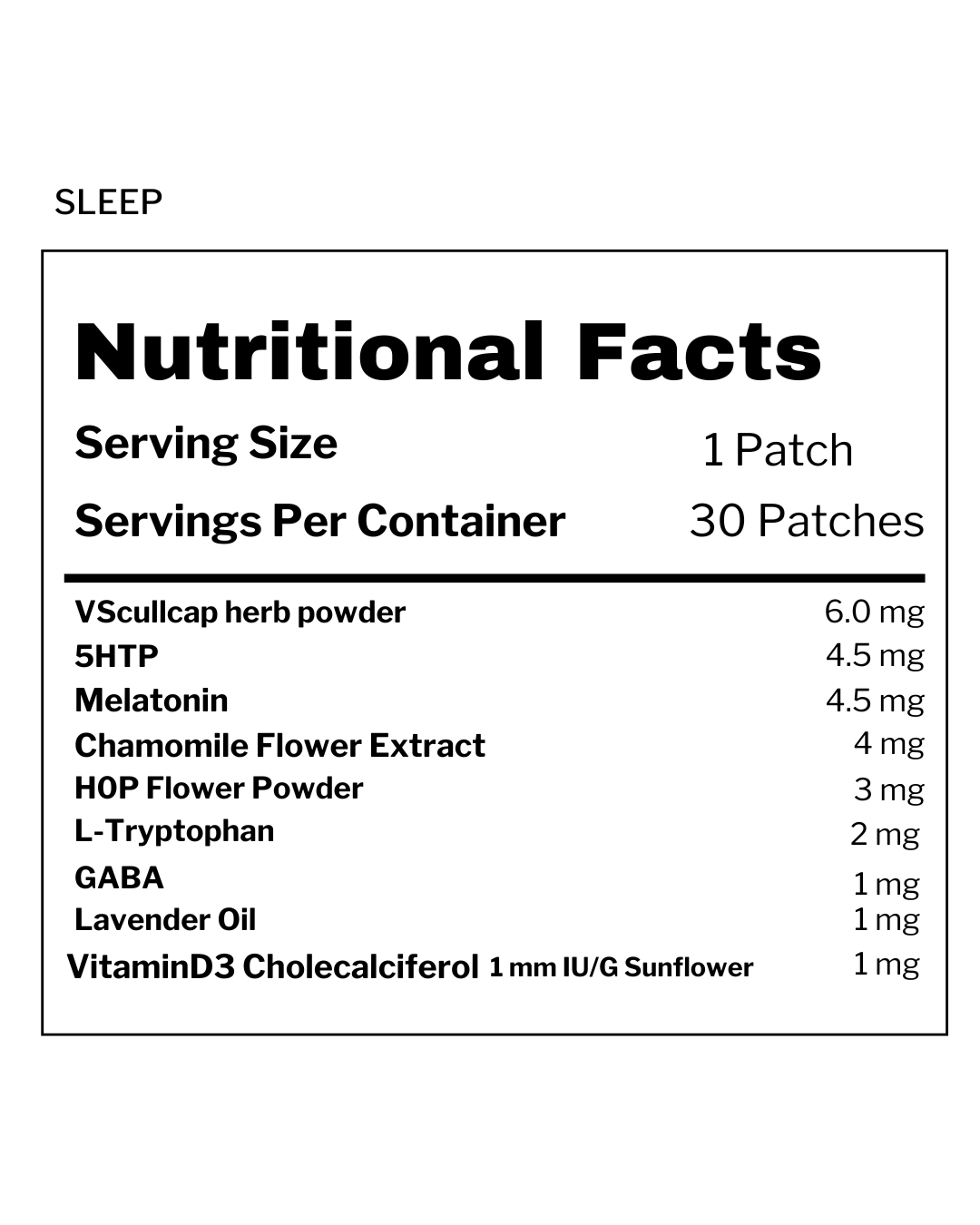 Sleep Patch Patch