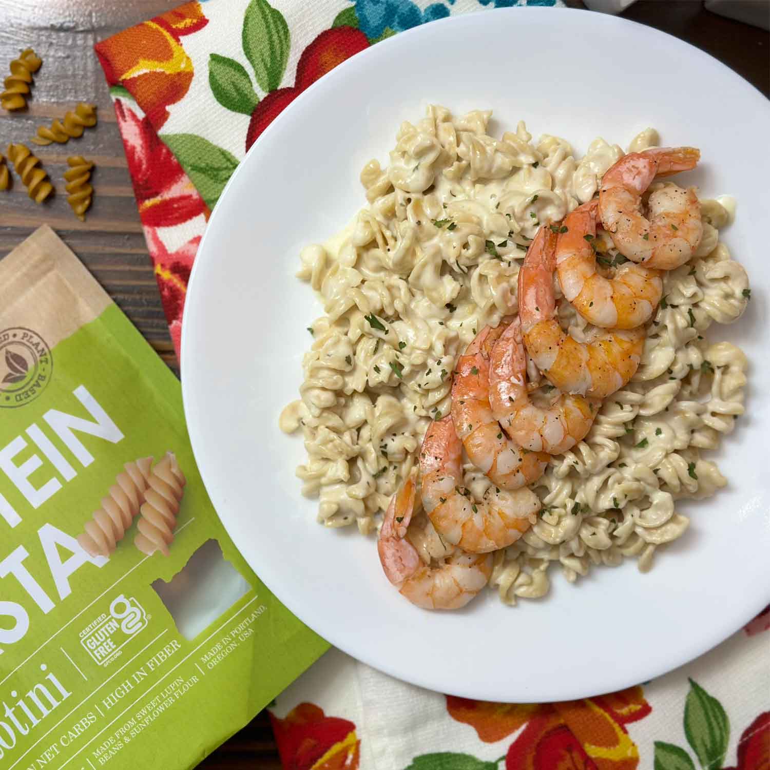 Rotini Protein Pasta - 19g Protein & 4g Net Carb, Lupin Pasta, Keto Pasta, Gluten Free, 8 oz.