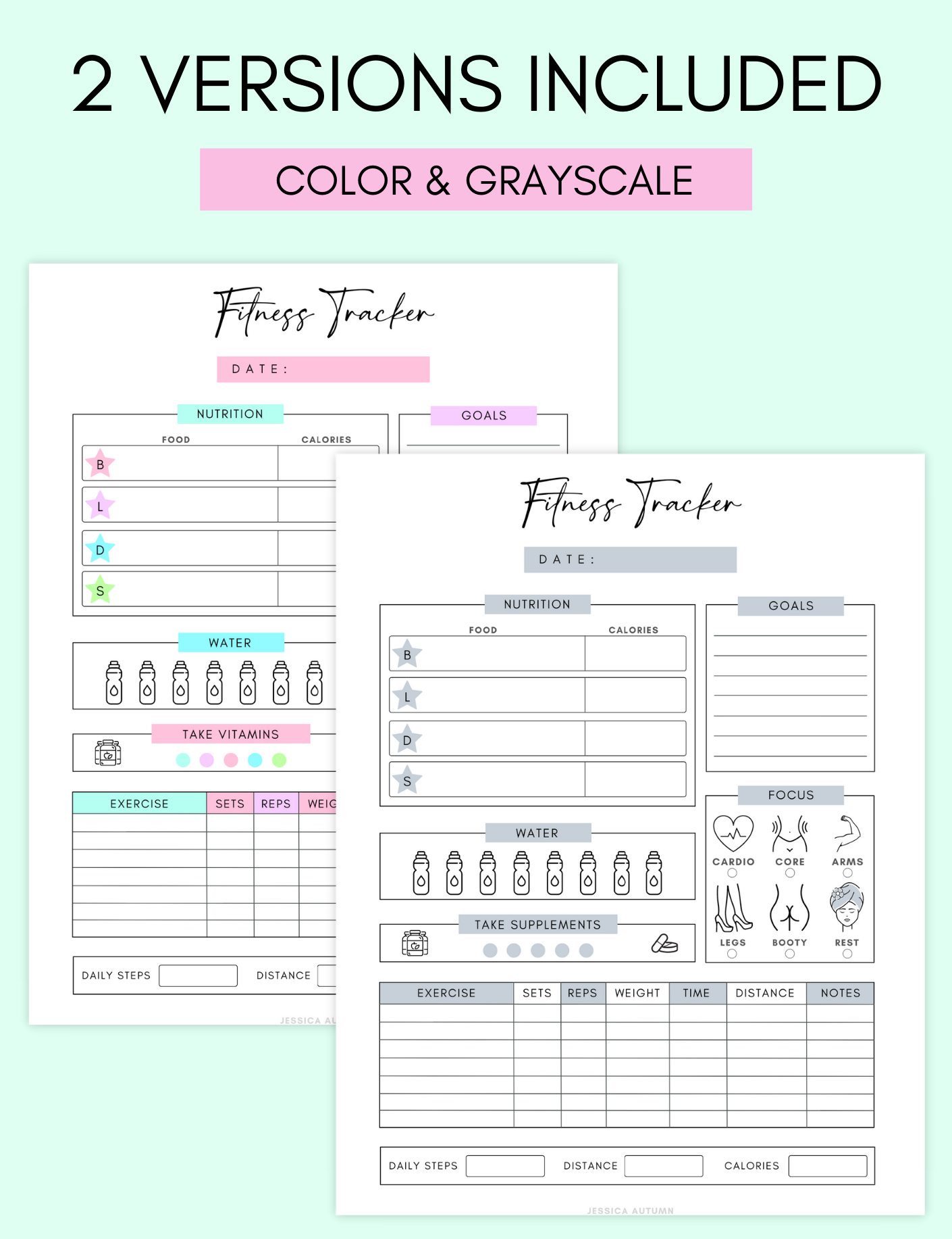 Fitness Tracker Digital Planner