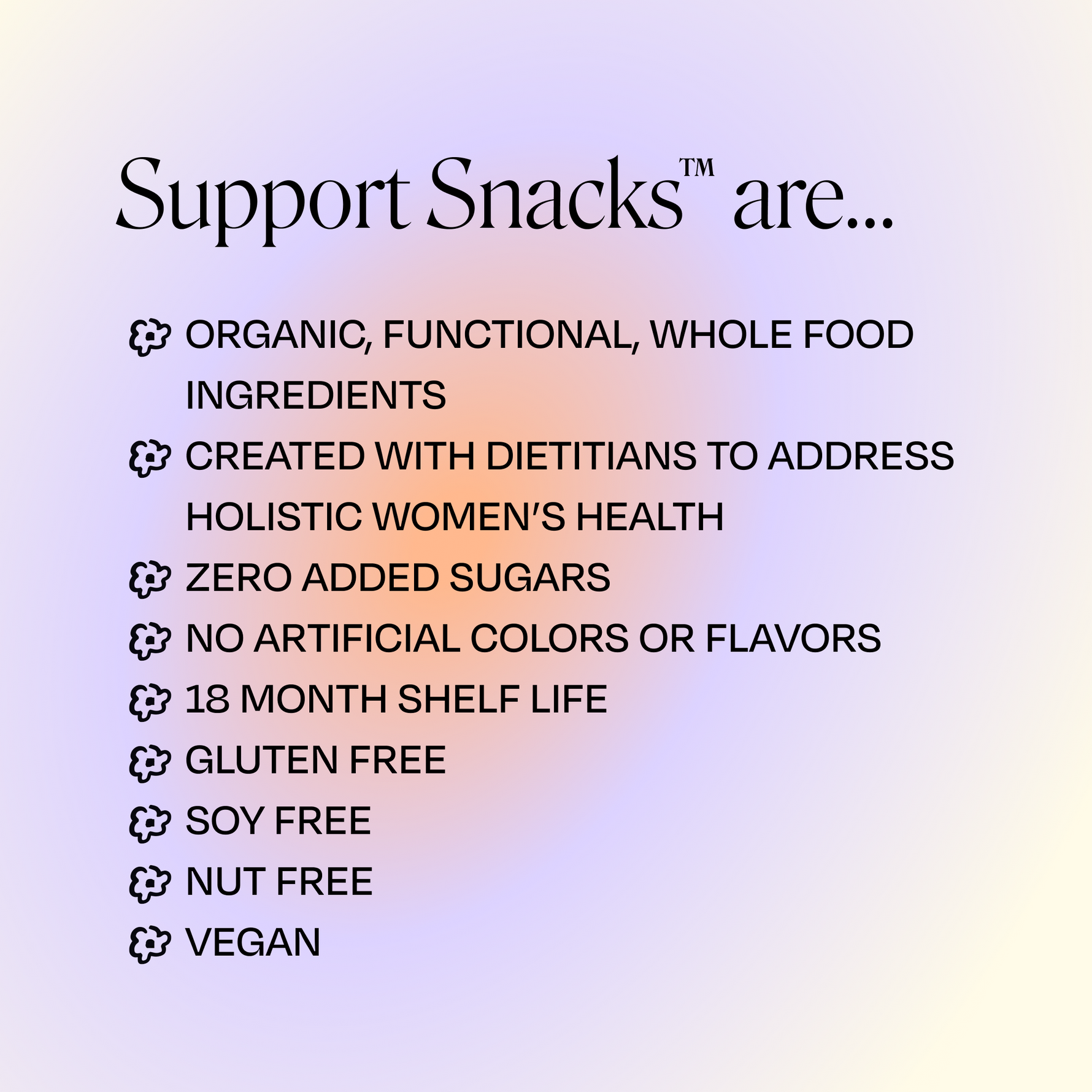 The Support Snack™ Six