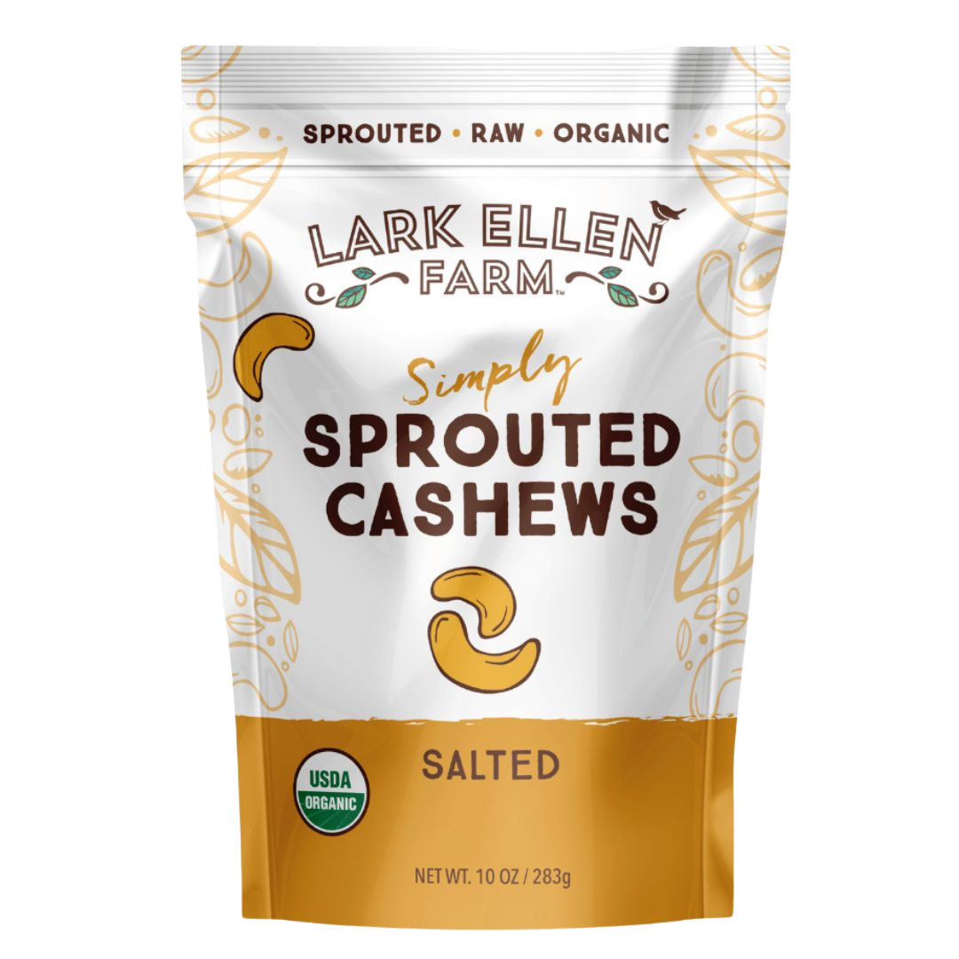 Cashews Lightly Salted. Sprouted Organic Snack