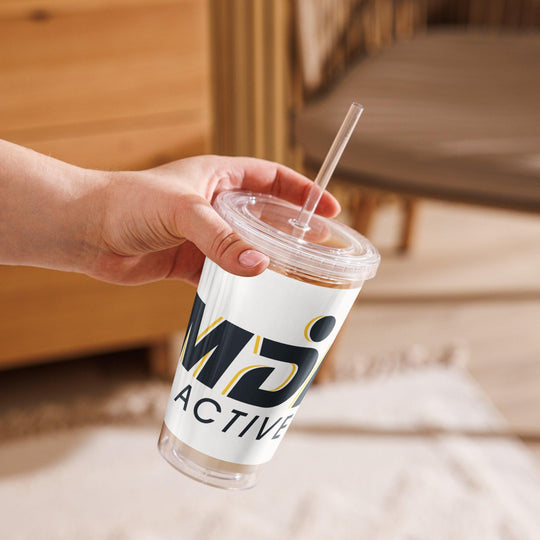 Clear plastic tumbler