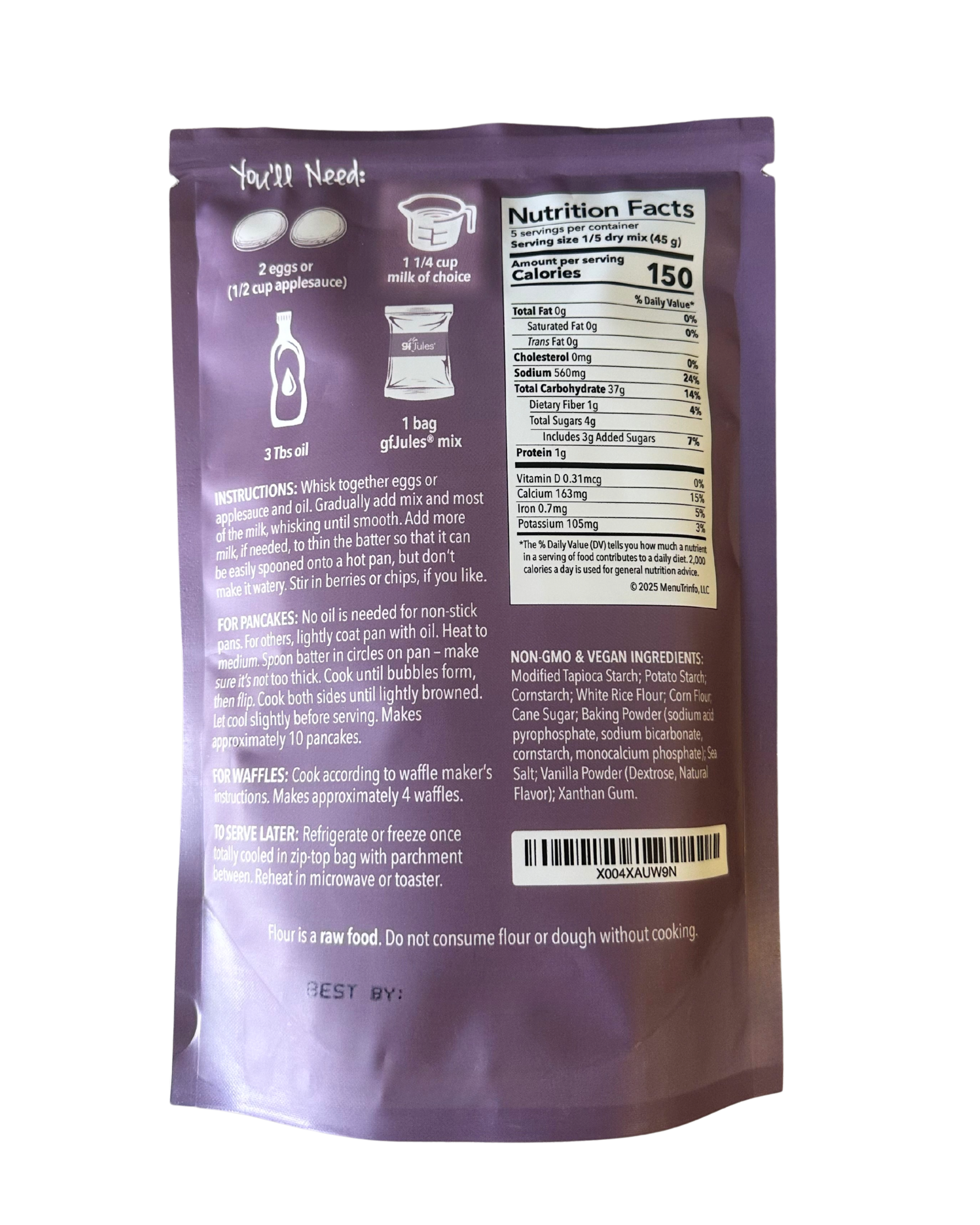 gfJules Gluten Free Pancake & Waffle Mix
