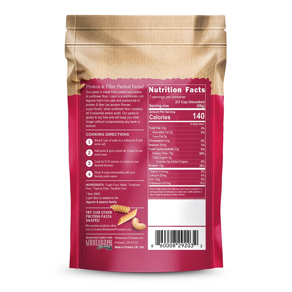 Orzo Protein Pasta - 19g Protein & 4g Net Carb, Keto Rice, Keto Pasta, Gluten Free (Large 14 oz. Fill)